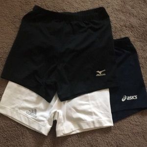 Spandex Lot, Small, Mizuno, Adidas, and ASICS